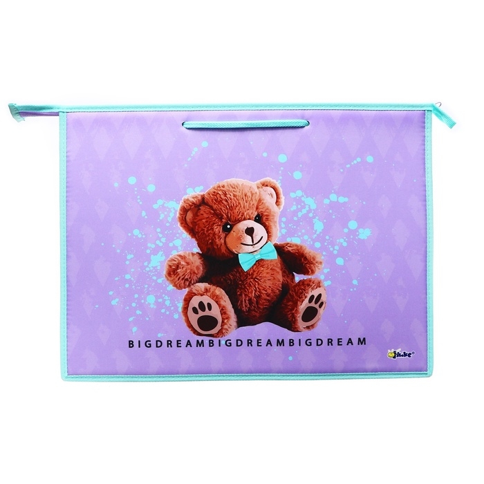 Папка для чертежей и рисунков A3, 470 х 345 х 50 мм, с ручками, пластик/текстиль, молния сверху, ПР 3 -20 Папка для чертежей и рисунков A3, 470 х 345 х 50 мм, с ручками, пластик/текстиль, молния сверху, ПР 3 -20 "Милый мишка" 72692