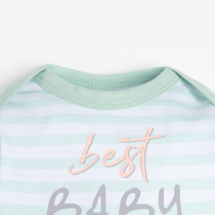 Боди детское, цвет белый/полоска, рост 56 см