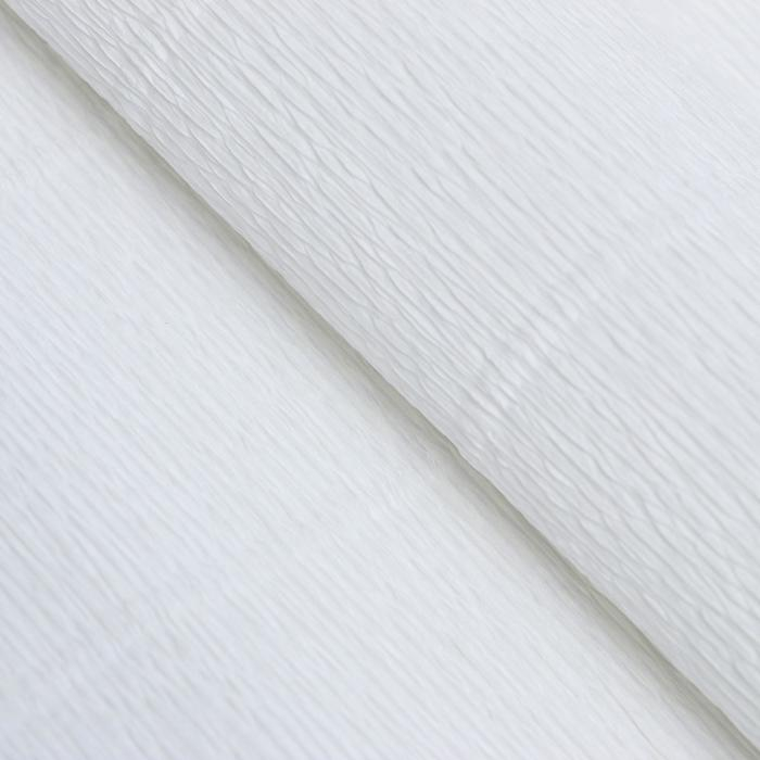 Бумага для упаковки и поделок, гофрированная, белоснежная, однотонная, двусторонняя, рулон 1шт., 0,5 х 2,5 м