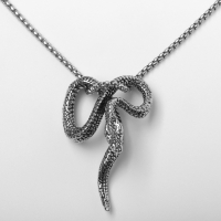 Новый год! Символ года 2025! Кулон &laquo;Змея&raquo;, цвет серебро, 60 см