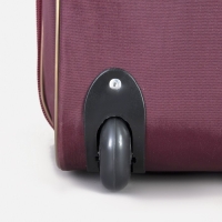 Чемодан малый с сумкой, 20", отдел на молнии, наружный карман, цвет бордовый