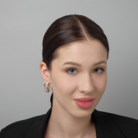 Серьги со стразами «Магия» бесконечность, цвет белый в золоте Серьги со стразами «Магия» бесконечность, цвет белый в золоте