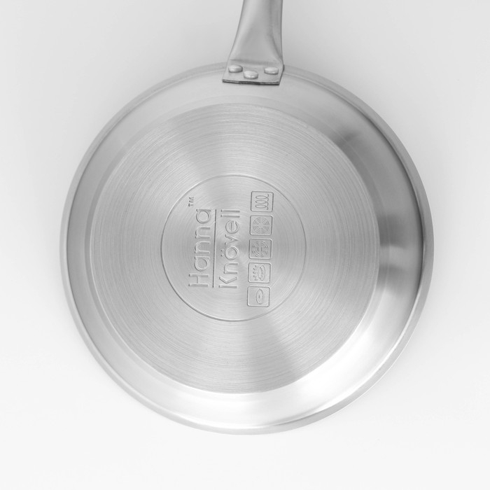 Сковорода из нержавеющей стали Hanna Kn&ouml;vell, d=24 см, h=5 см, толщина стенки 0,6 мм, длина ручки 21,5 см, индукция