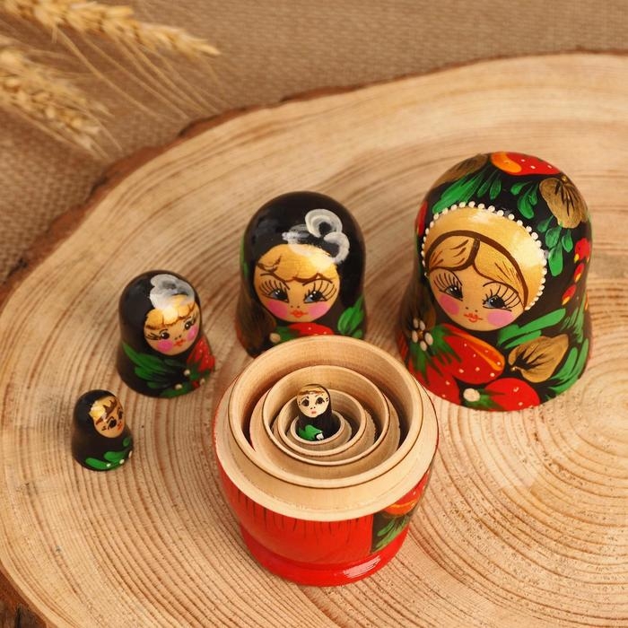 Матрешка Матрешка "Платочек", 5-кукольная, 10-13 см, ручная роспись
