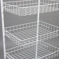 Стойка прикассовая 60×45×180, 5 корзин, цвет белый Стойка прикассовая 60×45×180, 5 корзин, цвет белый