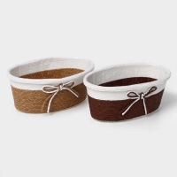 Кашпо для цветов плетёное &laquo;Бантик&raquo;, 19,5&times;12&times;8,5 см, овал, цвет МИКС