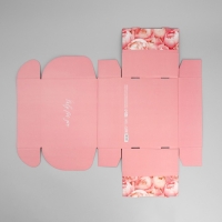 Коробка подарочная складная, упаковка, &laquo;Нежные пионы&raquo;, 27 х 21 х 9 см