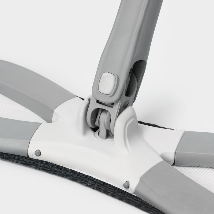 Швабра с отжимом Twist Raccoon, насадка из микрофибры 36&times;14 см, стальная нержавеющая ручка 125 см