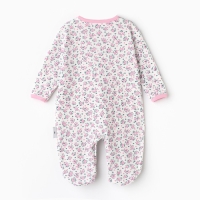 Комбинезон детский (3 шт.), цвет белый/розовый/светло-розовый, рост 74 см