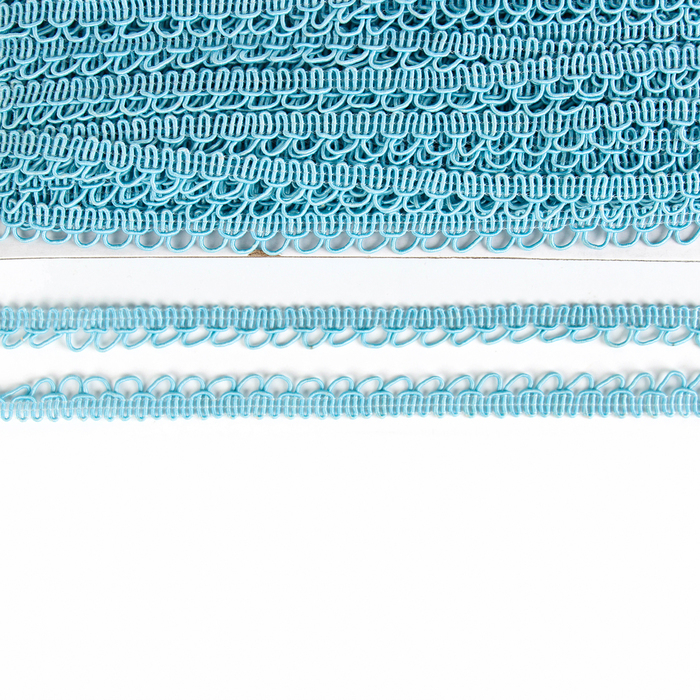 Тесьма &laquo;Фестоны&raquo;, ширина 1,3 см., в упаковке 50 м., голубая