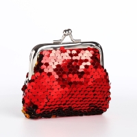 Кошелёк на фермуаре, цвет красный/золотой Кошелёк на фермуаре, цвет красный/золотой