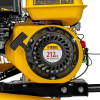 Мотоблок Denzel DPT-170S, 7 л.с, 850х350 мм, фрез 3х3, шкив отбора мощности, передачи 2В/1Н