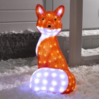 Светодиодная фигура &laquo;Лиса&raquo; 60 &times; 30 &times; 30 см, акрил, 120 LED, 8 режимов, 24 В, свечение белое