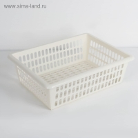 Корзина для хранения Полимербыт, пластик, 40&times;30&times;13 см, МИКС