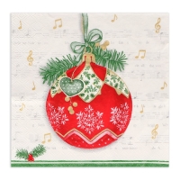Новогодние салфетки бумажные Home Collection Сlassic &laquo;Музыкальный шар&raquo;, 3 слоя, 33х33 см, 20 шт