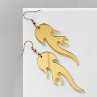 Серьги акрил &laquo;Огонь&raquo;, цвет золотистый в золоте