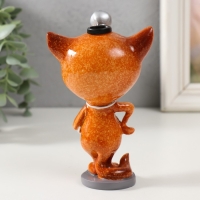 Сувенир полистоун лак "Котик-врач с фонендоскопом" 8,3х6,2х13,8 см