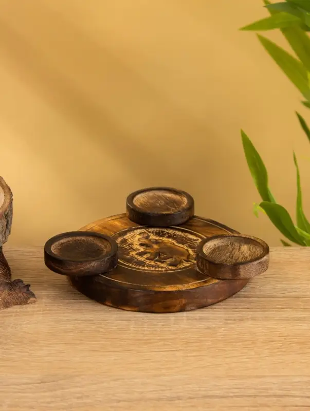 Подставка под благовония "Слон" дерево 16,5 см