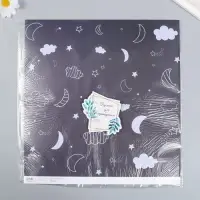 Бумага для скрапбукинга "Магия ночного неба" плотность 180 гр 30,5х32 см