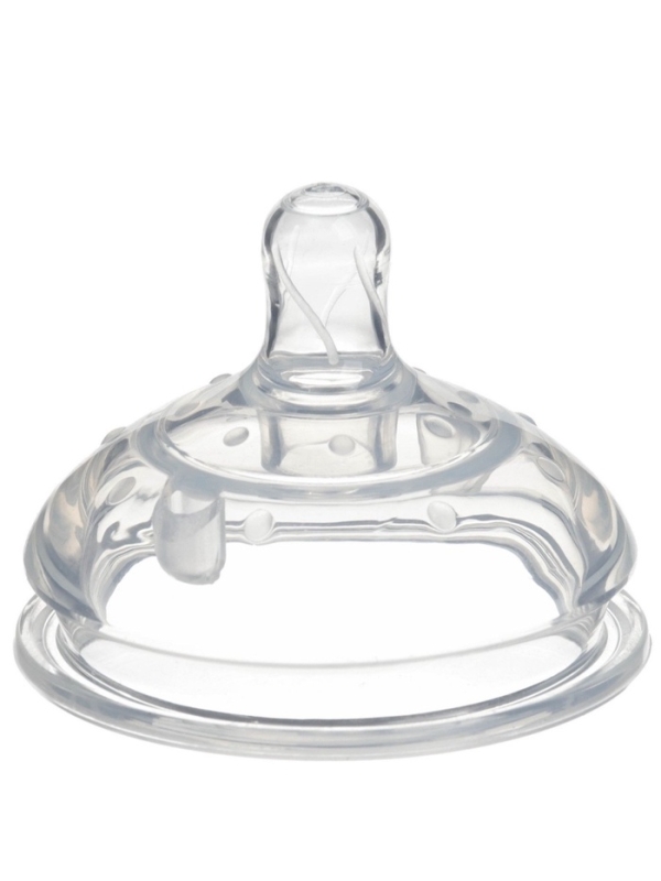 Соска для бутылочки силиконовой M&B, шир.горло, &Oslash;70мм, от 6 мес, антиколиковая