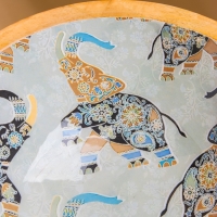 Салатник "Мудрый слон" дерево манго 25х25х10 см