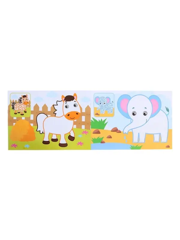 Раскраски набор &laquo;Рисуем точками&raquo;, 6 точка - маркеров, 8 раскрасок