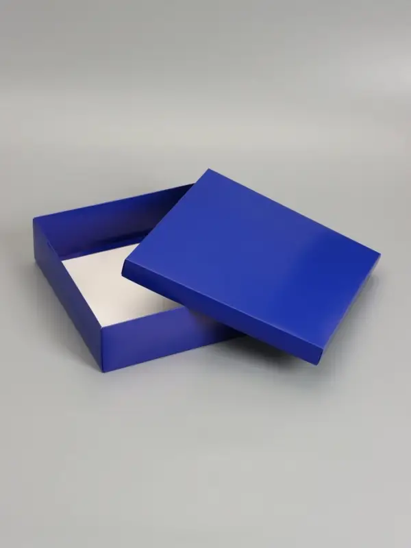 Коробка складная, крышка-дно, синяя, 30 х 30 х 8 см