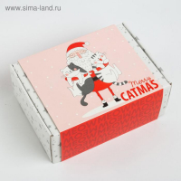 Подарочный набор новогодний "Merry catmas" полотенце и акс Подарочный набор новогодний "Merry catmas" полотенце и акс