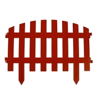 Ограждение декоративное, 35 &times; 210 см, 5 секций, пластик, терракотовое, RENESSANS, Greengo