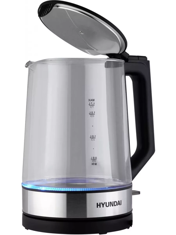 Чайник HYK-G8808 1.7л. 2200Вт черный серебристый