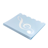 Нотная папка - 30 файлов 60 листов голубая