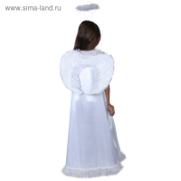 Карнавальный костюм &laquo;Белый ангел&raquo;, нимб, платье, крылья, р. 34, рост 134&ndash;140 см