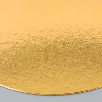 Подложка для торта, 24 см, золото - белая, 0.8 мм