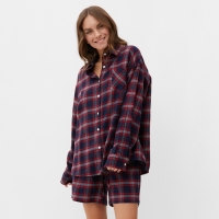 Пижама женская (рубашка и шорты) KAFTAN размер 40-42, синий Пижама женская (рубашка и шорты) KAFTAN размер 40-42, синий