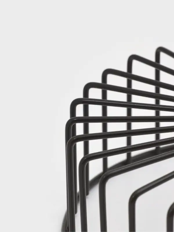 Корзинка - ваза для фруктов &laquo;Горшок&raquo;, 23&times;23&times;7 см, чёрная