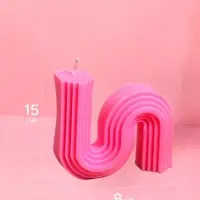 Свеча "S" 8х3х9 см, соевый воск