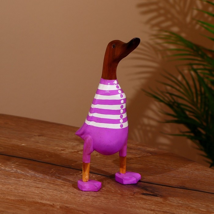 Сувенир "Утка в сиреневом" дерево 25 см