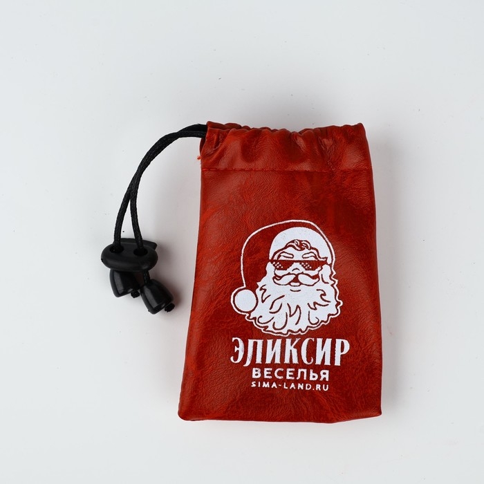 Новый год. Набор стопок в чехле из кожзама &laquo;Эликсир веселья&raquo;, 3 шт х 30 мл