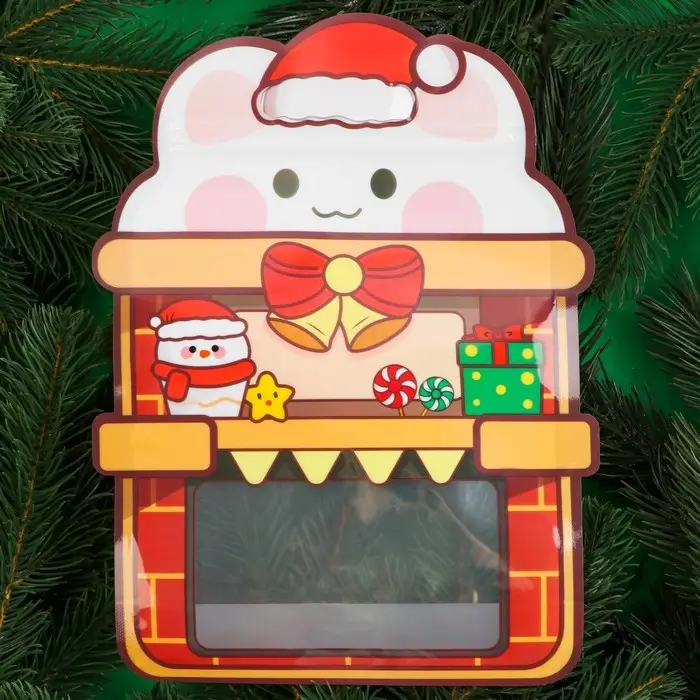 Пакет подарочный, &laquo;Камин&raquo;, с zip - lock застежкой, 20&times;27+6.5 см