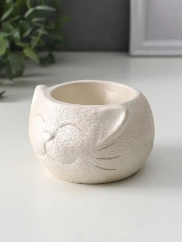 Подсвечник &laquo;Кот&raquo;, 6&times;9.5&times;10 см, перламутр