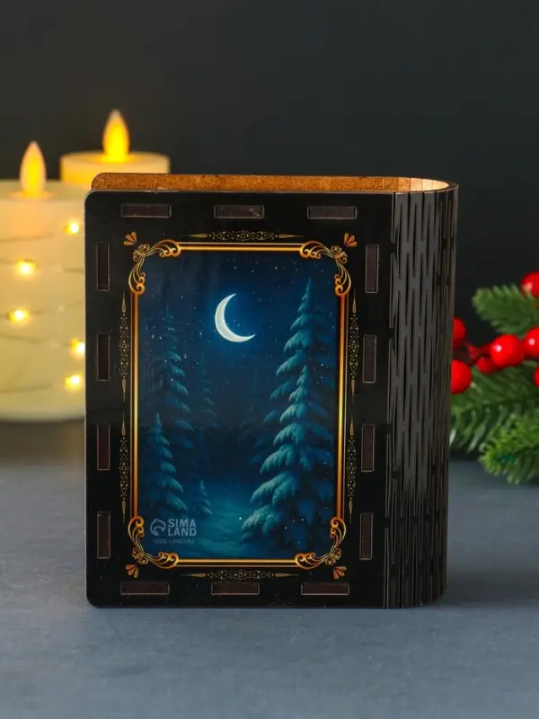 Новогодняя копилка-шкатулка "Тройка лошадей" 14х12х5 см