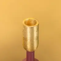 Подсвечник на 1 свечу "Баклажановый" 10х10х26 см