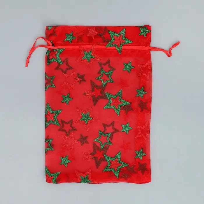 Мешочек подарочный органза &laquo;Звезда&raquo;, 16 х 24 см +/- 1.5 см