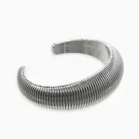 Браслет каркасный "Пружина", цвет серебро