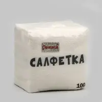 Салфетки бумажные однослойные Гармония цвета "Салфетка" 24*24 см, 100 шт
