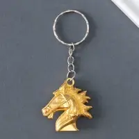 Брелок металл "Голова лошади" МИКС 3,5х3,5х1,2 см