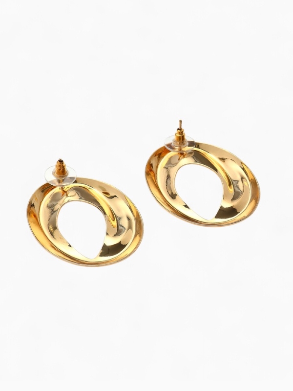 Серьги металл &laquo;Кольца&raquo; сфера, цвет золото