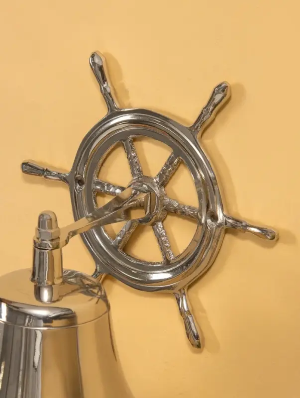 Рында со штурвалом, 13&times;18&times;14 см, алюминий