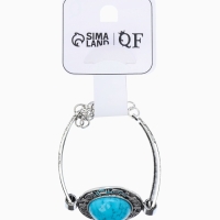 Браслет ассорти &laquo;Бирюзовый мир&raquo; круг, цвет голубой в серебре, L=19 см