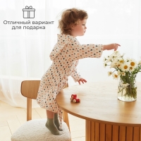 Халат детский муслиновый LoveLife &laquo;Сердечки&raquo; (4 года, рост 104-110 см) 100% хлопок, 235 гр/м2